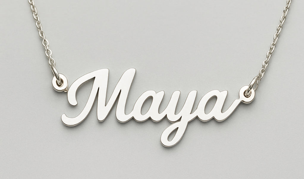 Custom Hebrew or English Name Necklace