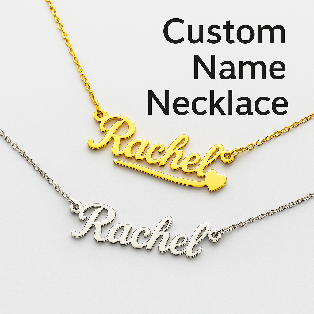 Custom Hebrew or English Name Necklace