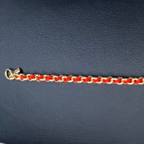 Tumb of Rachel red string silver bracelet